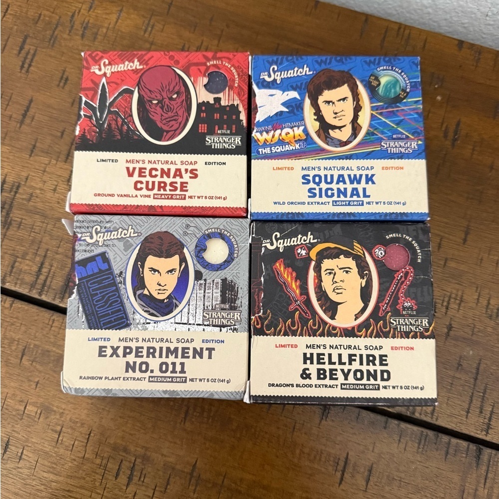 Dr. Squatch limited edition Stranger Things soap set.